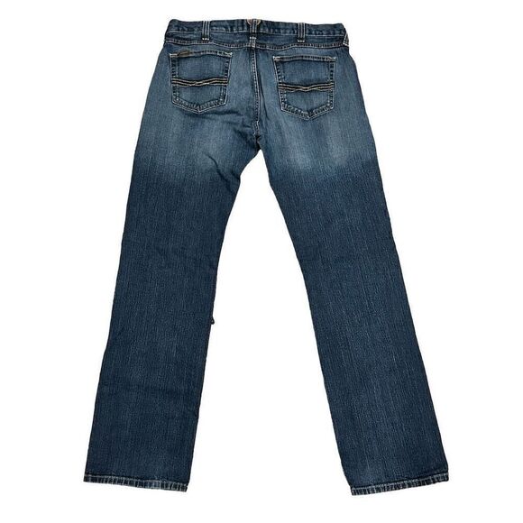 Ariat Men's 36x36 Rocker N7 Straight Leg Blue Jeans 5-Pocket Zip Fly Button - Picture 1 of 7